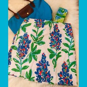 Lilly Pulitzer Size 4 Bluebonnet print skirt